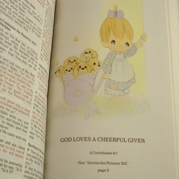 Precious Moments, Bible KJV Red Letter, 3 Coloring Books - Picture 3 of 15